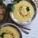 Zupa krem z pieczonego selera i czosnku